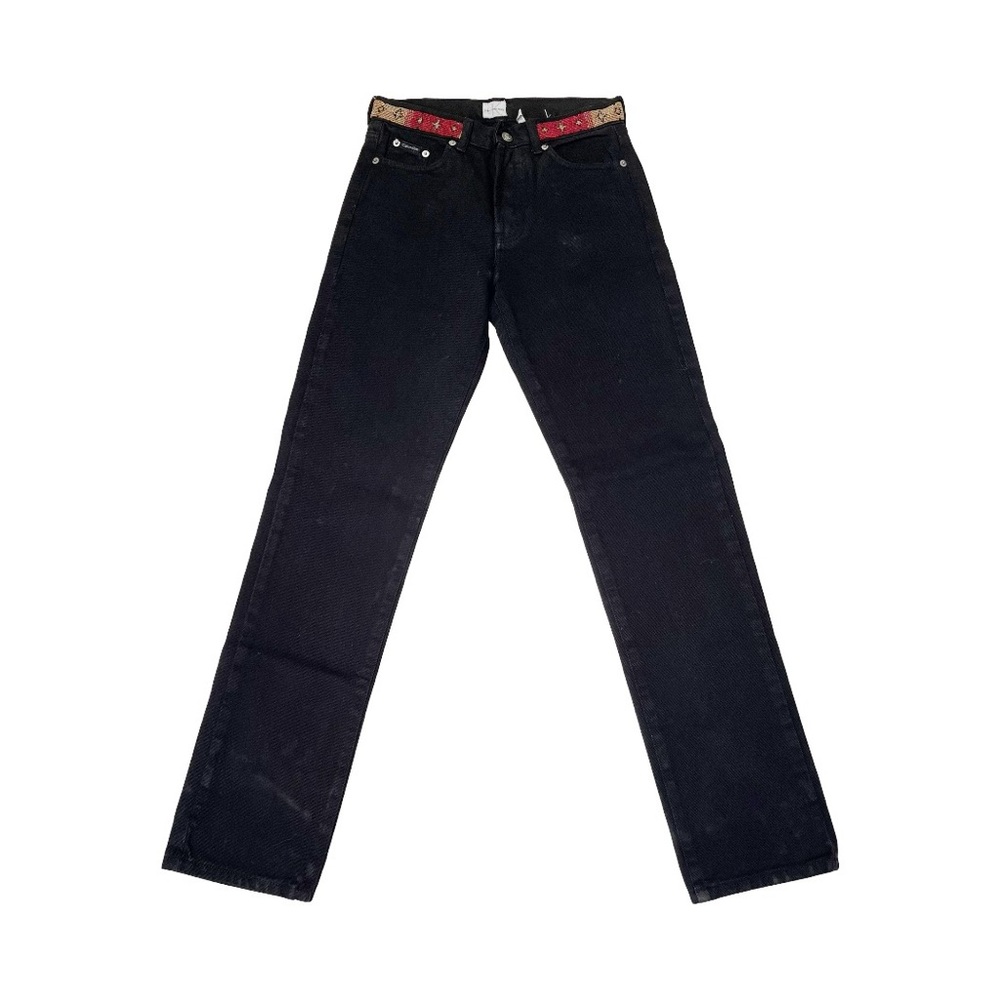 Calvin Klein RARE Vintage Southwestern Black Denim Beaded Waistband Jeans Size 3